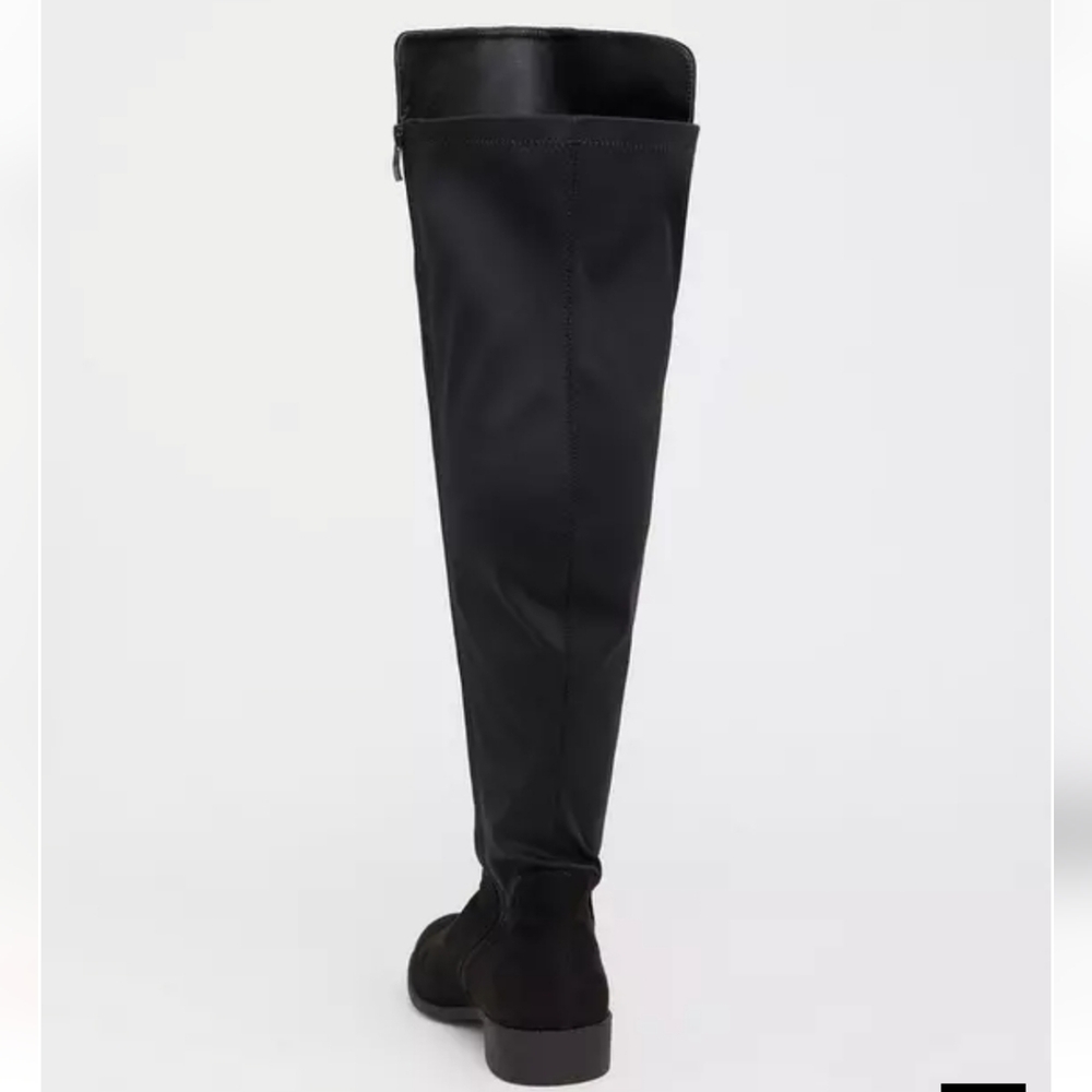 Torrid Black Over-the-Knee Boots Sleek Suede Style - Picture 3 of 9